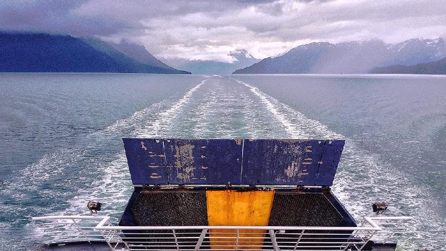 Ferry camino a Kenai